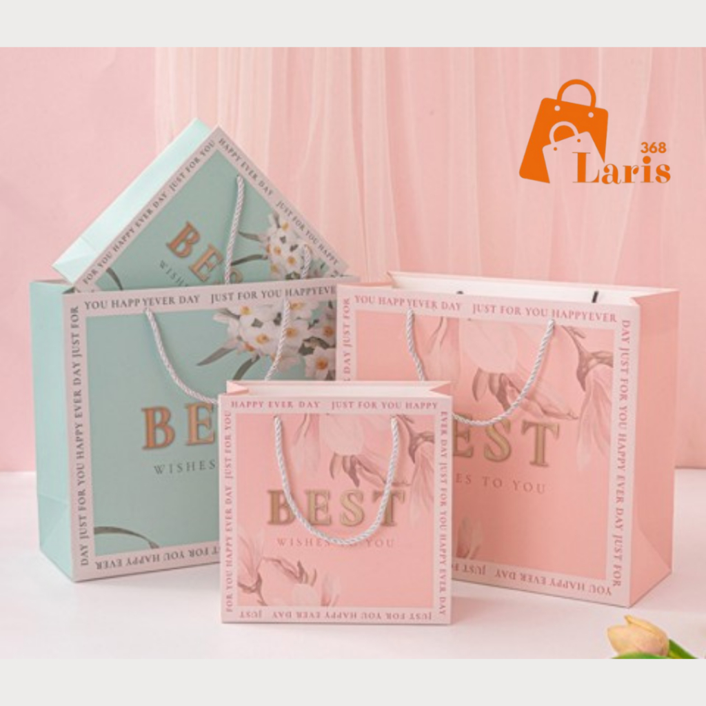 

Laris368 Packaging Paperbag Paper Bag Kantongan Karton Hampers Kado Souvenir Bunga Cantik Best Wishes Premium