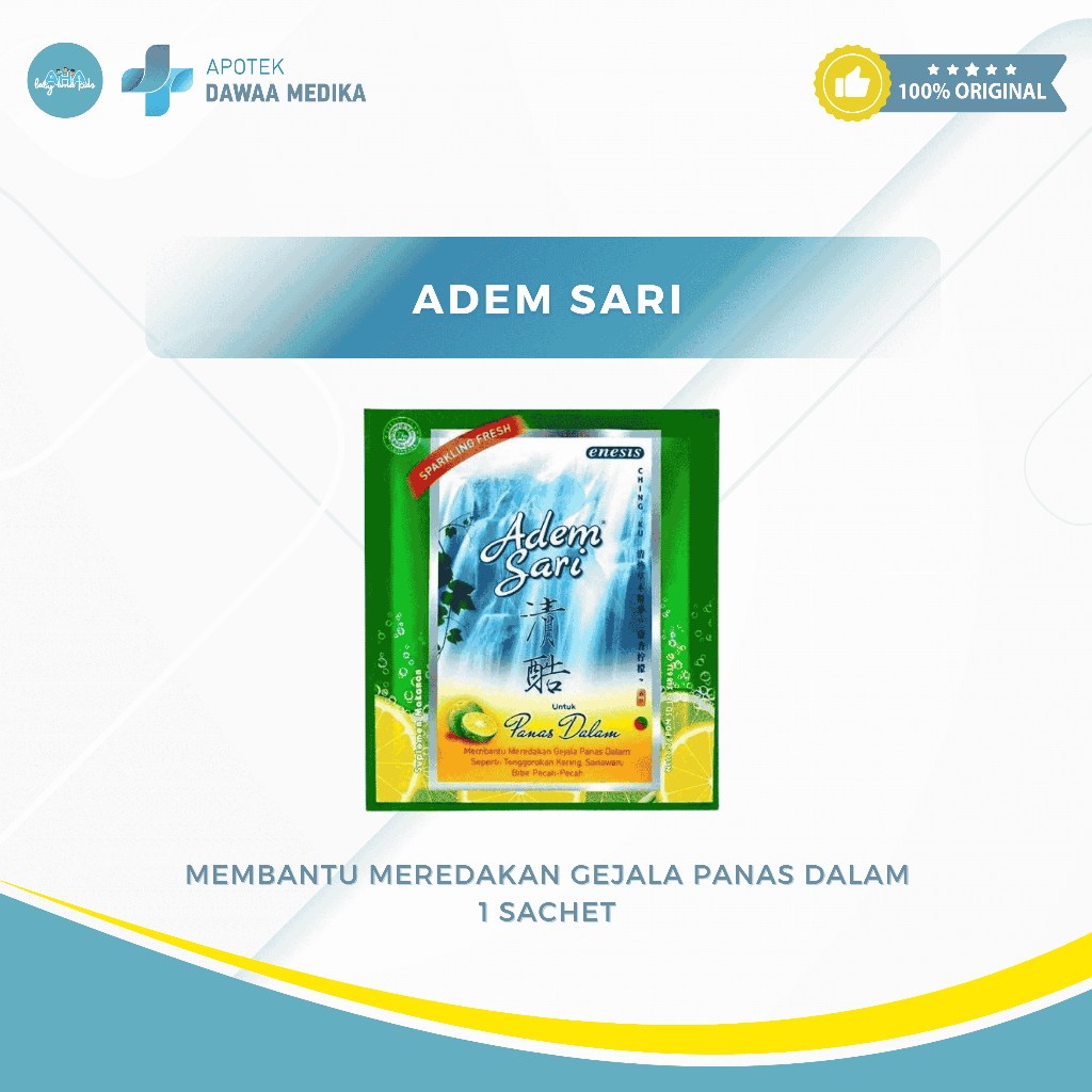 

ADEM SARI MEMBANTU MEREDAKAN GELAJA PANAS DALAM (SACHET)