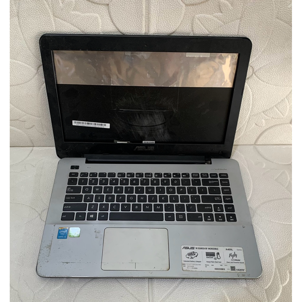 Kesing Case Casing Original Laptop Asus A455L X455L X454Y Bekas Original