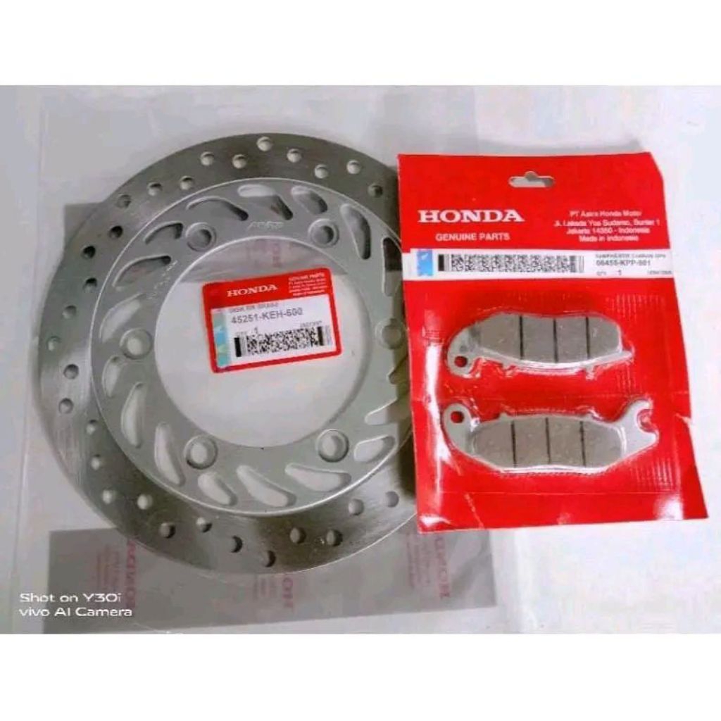 PIRINGAN CAKRAM DEPAN+KAMPAS REM HONDA MEGAPRO NEW VERZA TIGER REVO ORIGINAL Motor Motorcycle Sparep