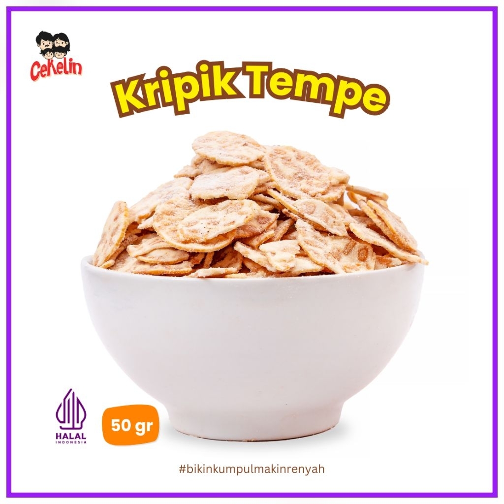 

Cemilan Cekelin Keripik Tempe - Isi 50gr