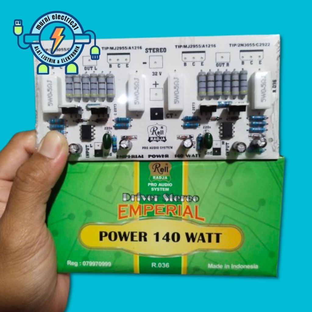 kit driver power amplifier stereo 140 watt RELL RADJA
