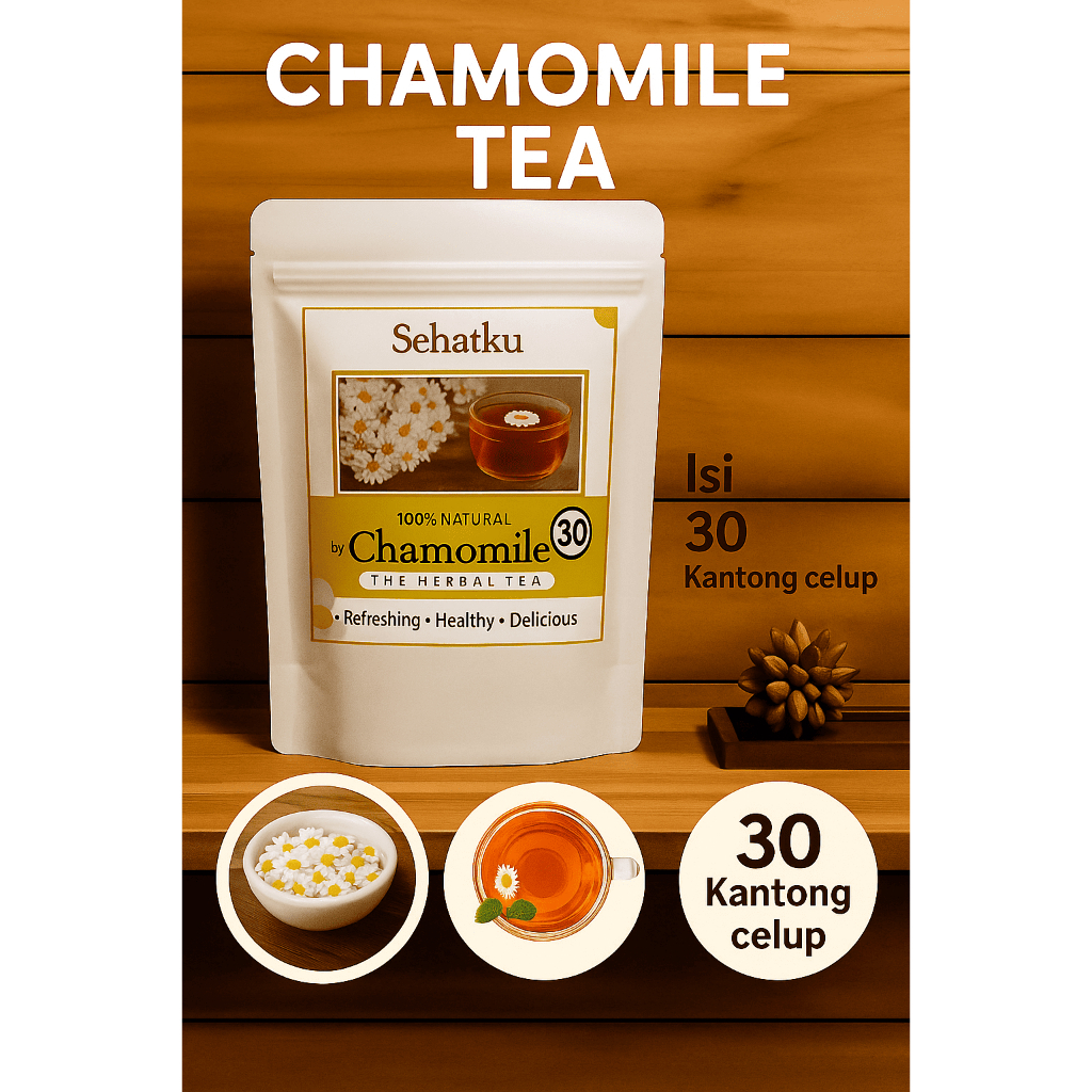 

CHAMOMILE TEA: TEH BUNGA CHAMOMILE ANTI INSOMNIA ISI 30 TEA BAG