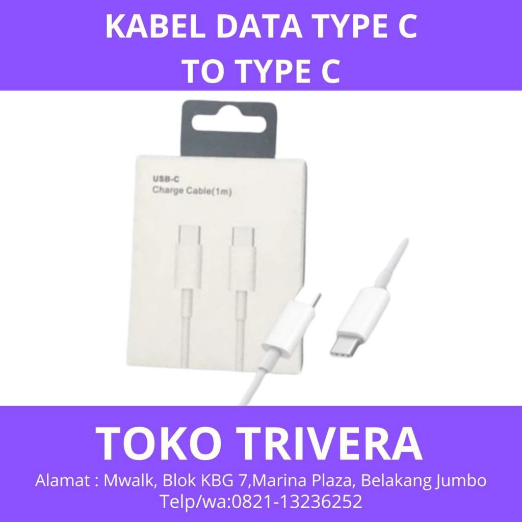 Kabel data type c to type c / kabel data type c male to male