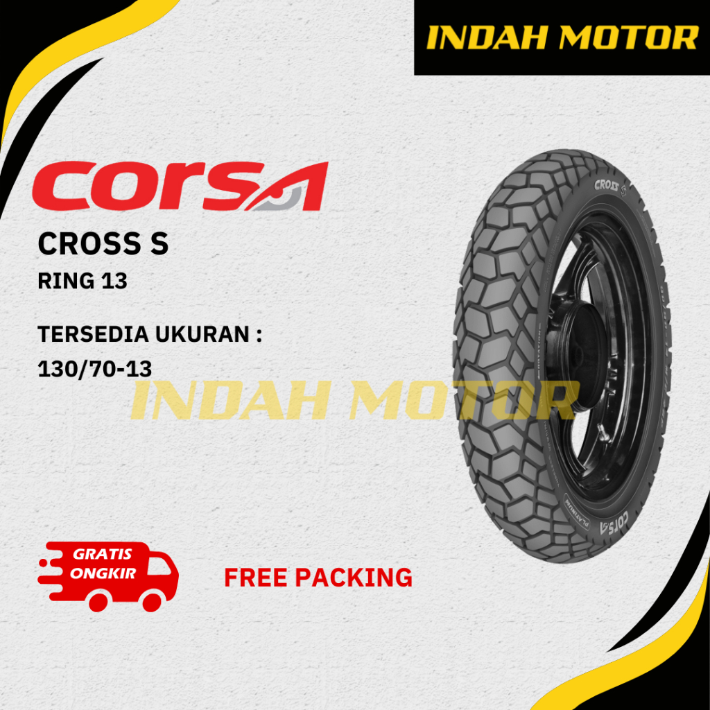 Ban Corsa Cross S Ring 13 | Tubless | Ukuran 130/70-13
