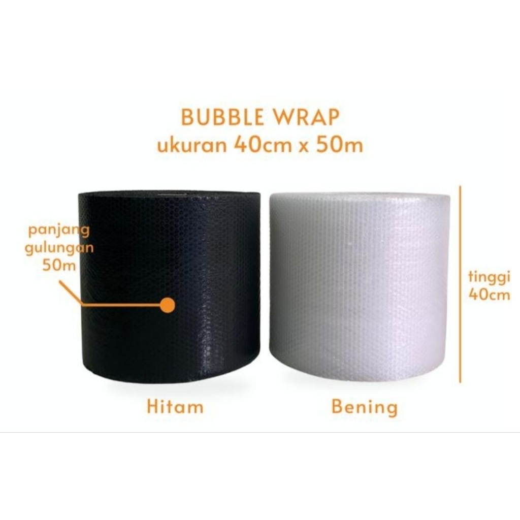 

Bubble wrap Hitam 40cm x 50 mtr (KHUSUS INSTANT)