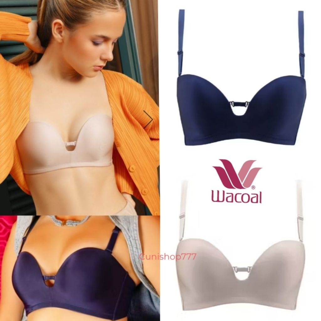 BRA WACOAL IB 5730 MOOD LOVEBLE 1/2 HALF CUP TANPA KAWAT BUSA SEDANG BH WANITA POLOS KEMBEN