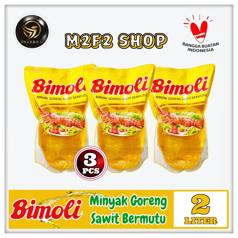 

Bimoli Minyak Goreng Sawit Bermutu Refill Pouch - 2000 ml | 2 Liter (Kemasan 3 Pcs)