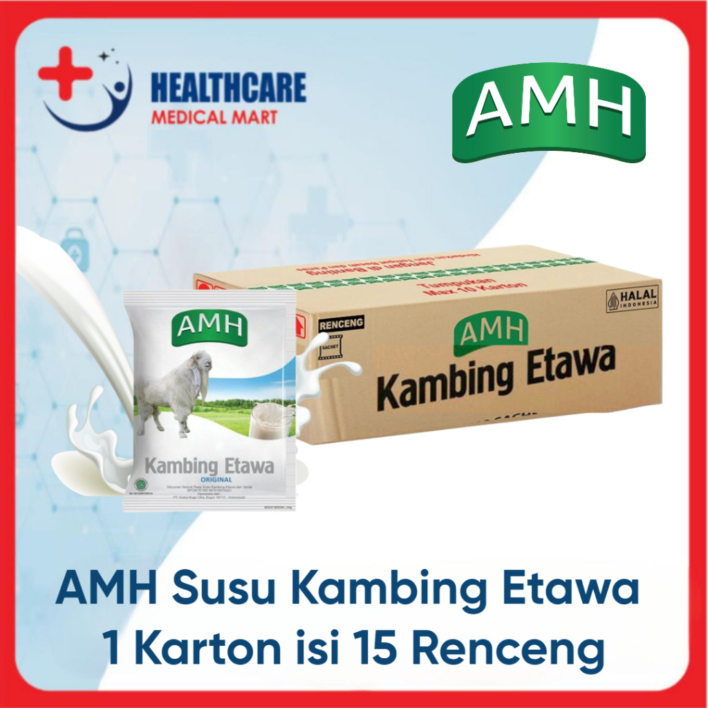 

AMH Susu Kambing Etawa Original 1 Karton Isi 15 renceng x 10 sachet @24gr