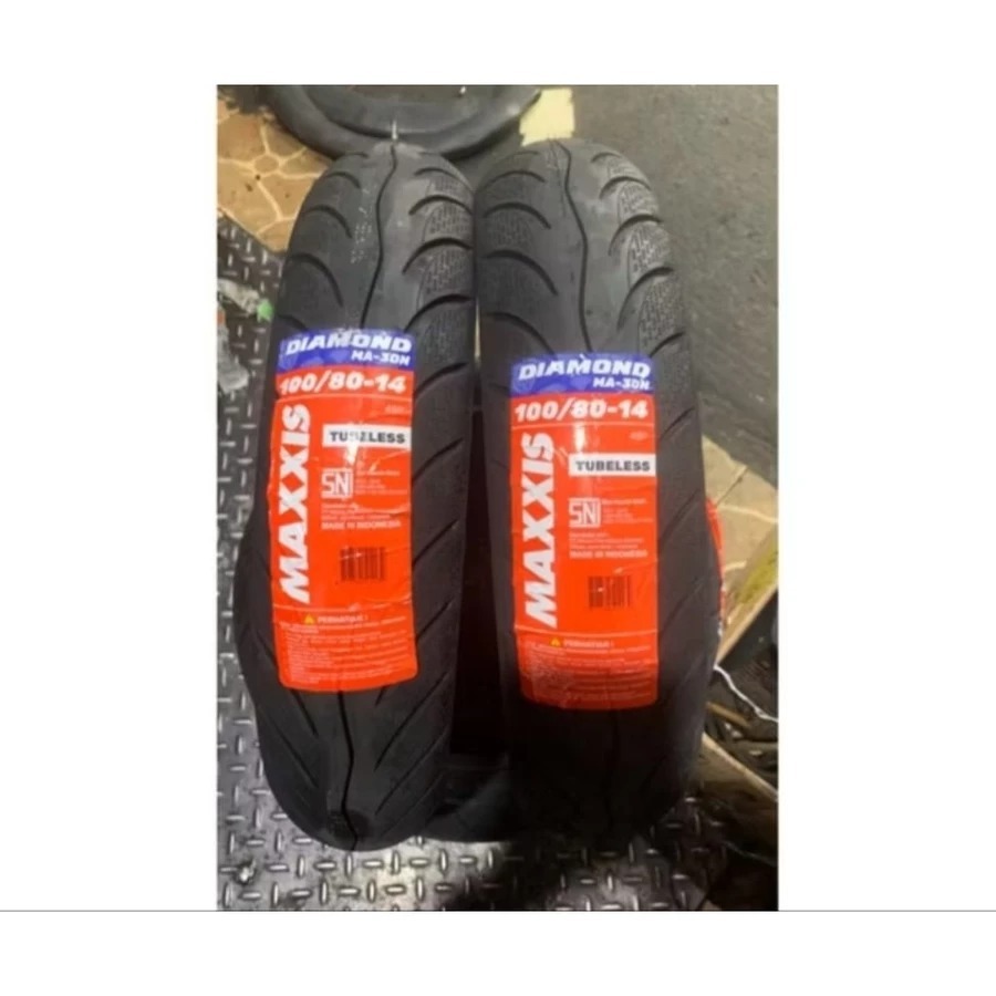 BAN LUAR TUBELES MAXXIS DIAMON 100/80-14 BAN MOTOR VARIO BEAT SCOOPY MAXXIS TUBELES PEMBUATAN THN TE