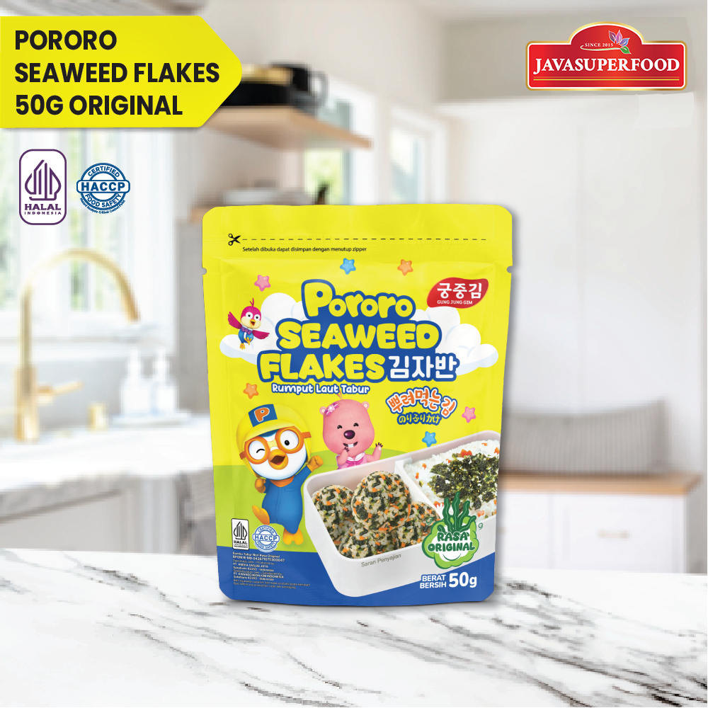

(BELI 2 GRATIS 1) HALAL PORORO SEAWEED FLAKES / RUMPUT LAUT KERING TABUR / DRIED SEAWEED FLAKES /