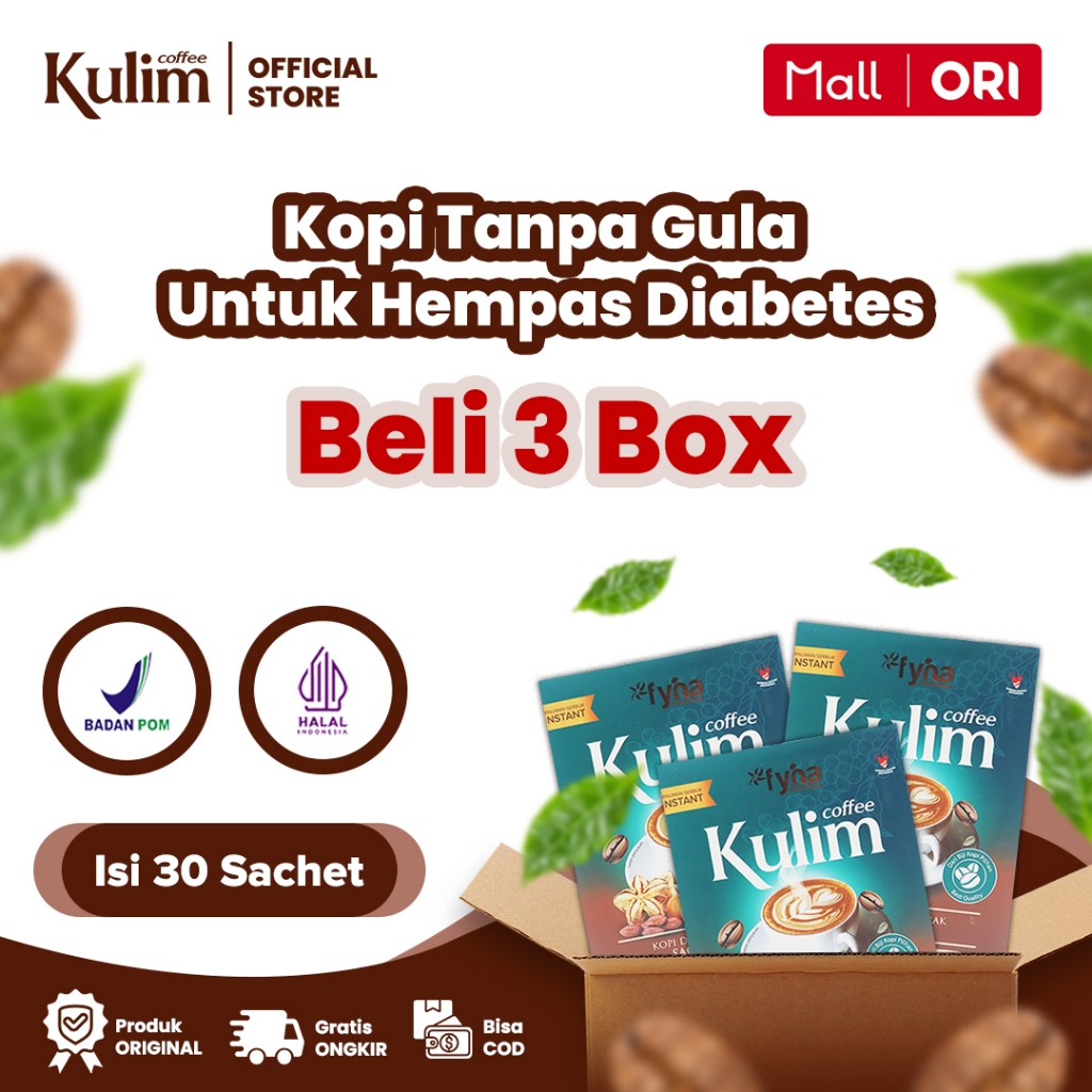 

KULIM COFFEE 3 Box - Kopi Tanpa Gula Untuk Diabetes