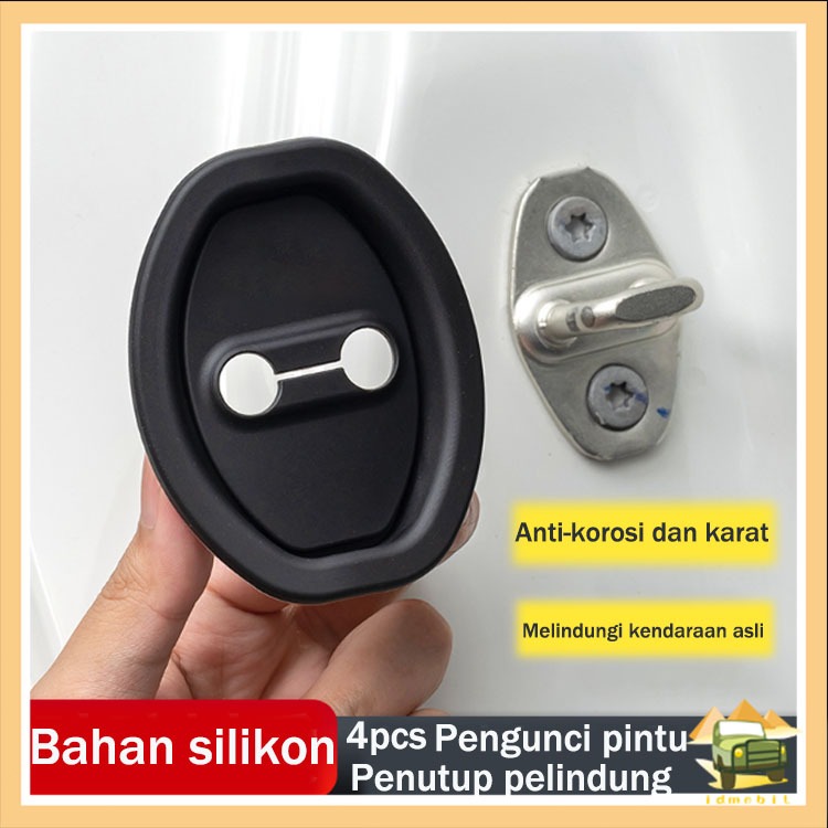 Ready 4PCS Bantalan Peredam Silikon Pintu Mobil/Karet Peredam Penutup Pelindung Kunci Pintu/Car Door