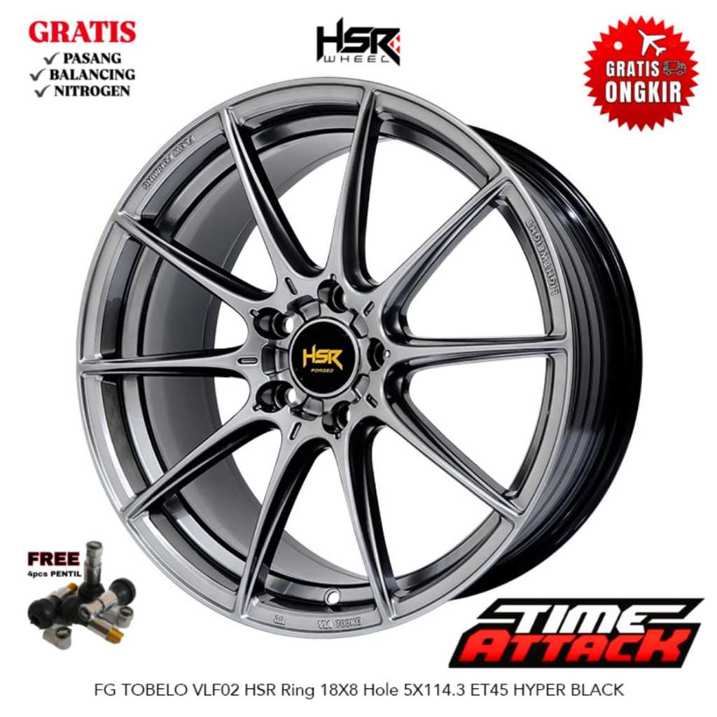 Velg Mobil Crz R18 HSR WHEEL Tipe FG TOBELO Ring 18 - TIME ATTACK BOGOR