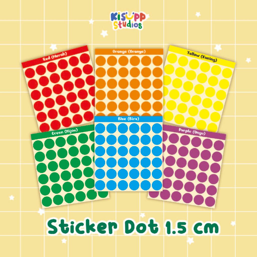 

“Dot & Fun” – Stiker Warna-Warni Penanda Buku & Barang