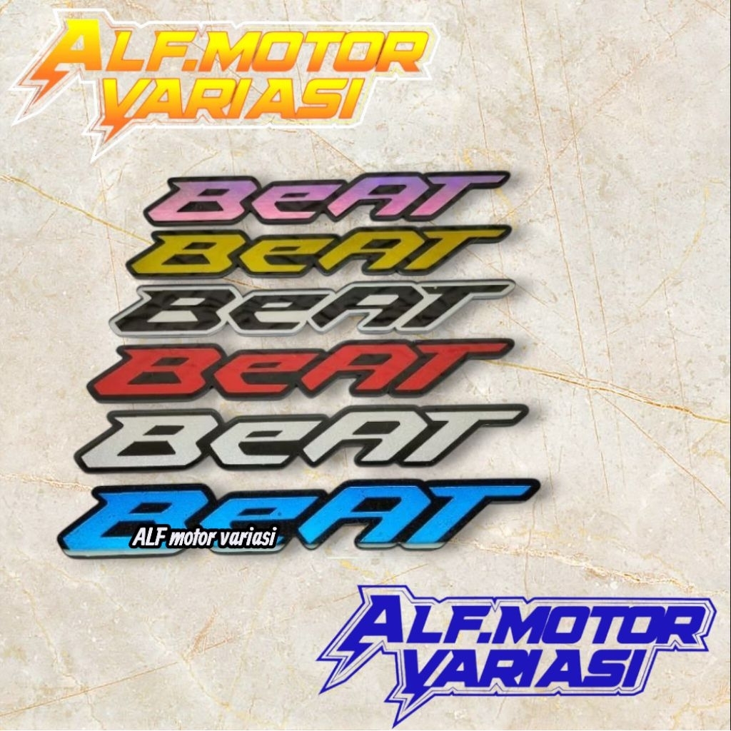 Emblem Beat Emblem Timbul Beat Fi Street Karbu Akrilik acrylic 2mm