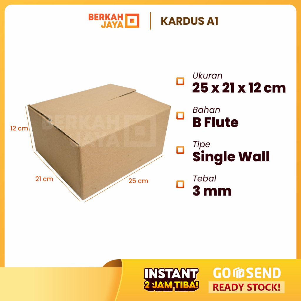 

[KHUSUS INSTANT] 25x21x12 cm Kardus / Box / Karton / Aksesoris / Kotak / Dus Packing Kado Online Shop Murah (Kardus 25 x 21 x 12 cm)
