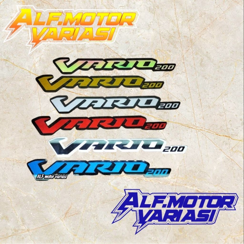 Emblem Honda Vario 200cc logo 3D Emblem Timbul Vario 200 CC Akrilik acrylic 2mm