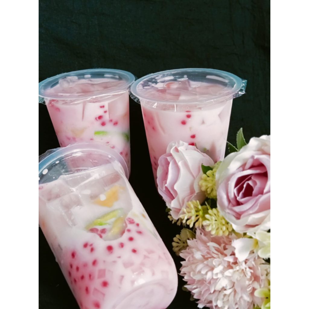 

Es Teler Merah Delima Gelas Cup Oz 16 Isian Full Es Batu Terpisah