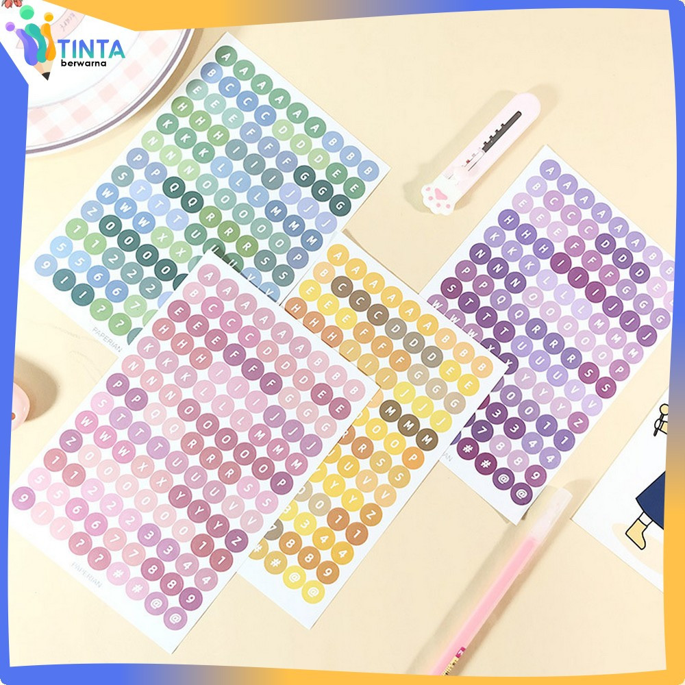 

Sticker Alfabet DIY Scrapbook Planner Diary / Stiker Huruf Angka Deco Aesthetic Dekorasi Buku Jurnal / Stiker Alphabet Huruf Angka Tinta Berwarna C1121