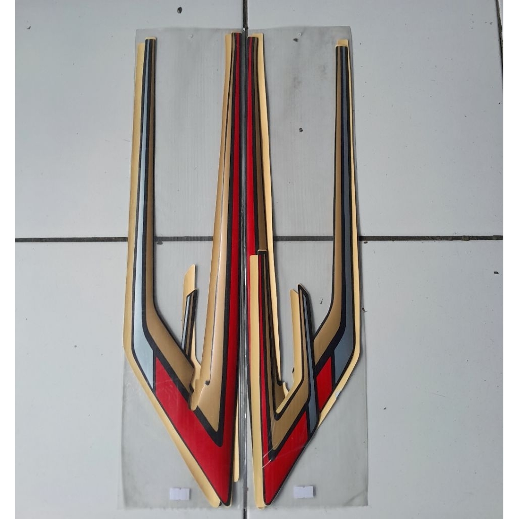 STRIPING STIKER LIS BODY HONDA GL 100 ORI BAWAAN PABRIK FULSET BODY MOTOR GL 100