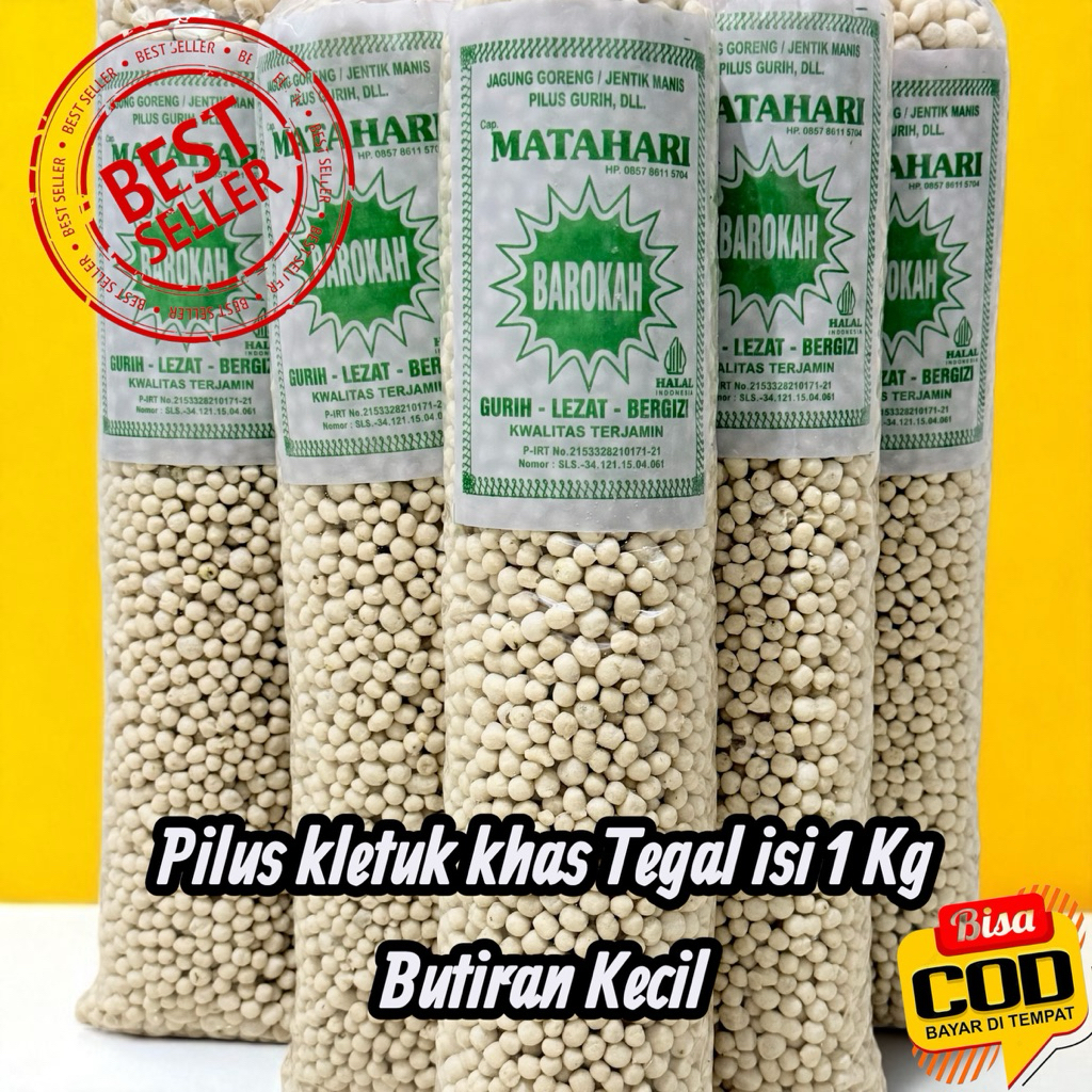 

Pilus kletuk khas tegal Asli (butiran kecil) isi 1.Kg Bawang Kucai