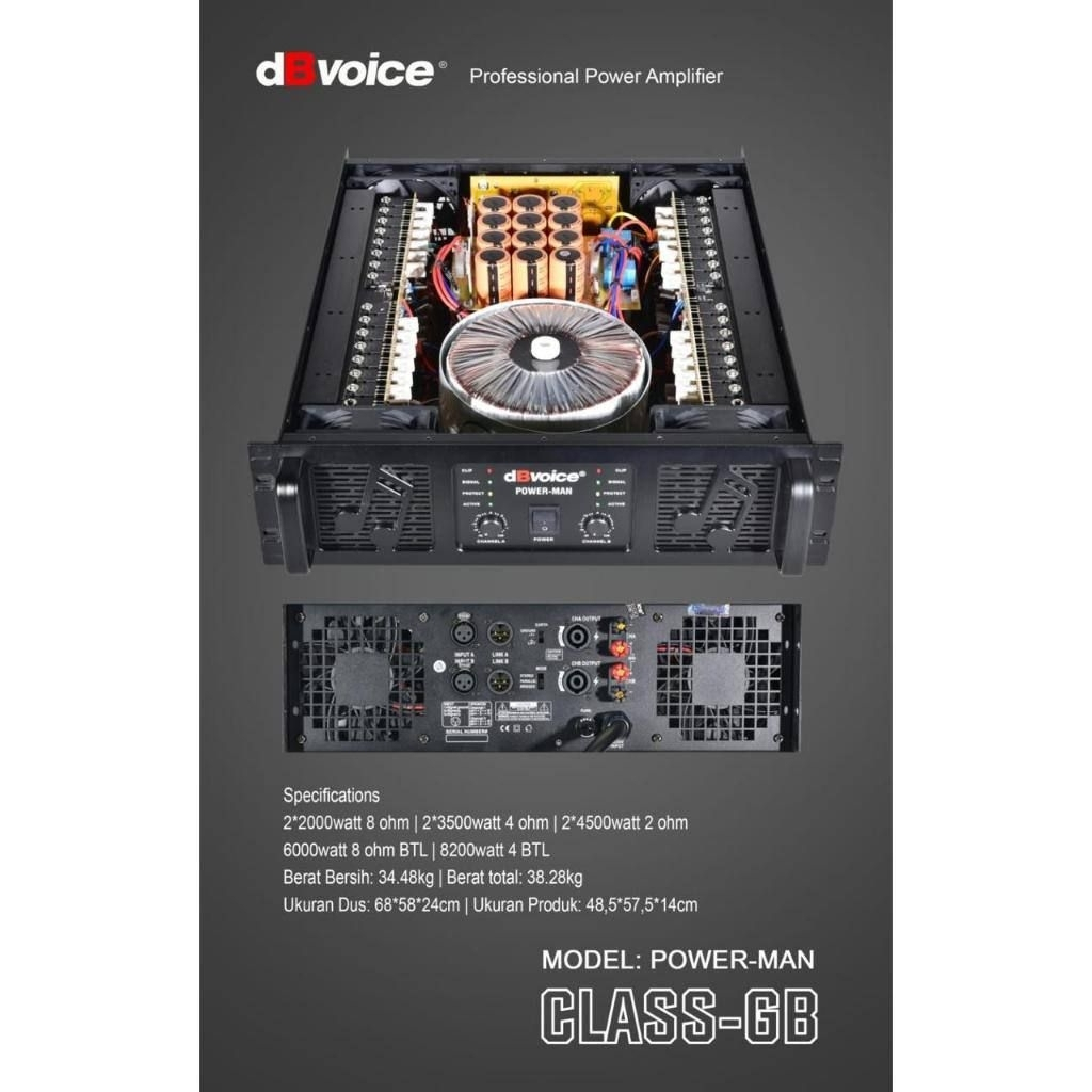 Power dBvoice POWERMAN POWER MAN Original 2 x 2000 WATT CLASS GB