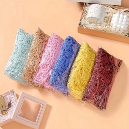 

Kertas Cacah (25gr, 50gr, 100 gr) Kertas Serut/ Papper Shereded/ Kertas cacah/ Kertas/ Packing/ Hampers/ Kado/ Pita