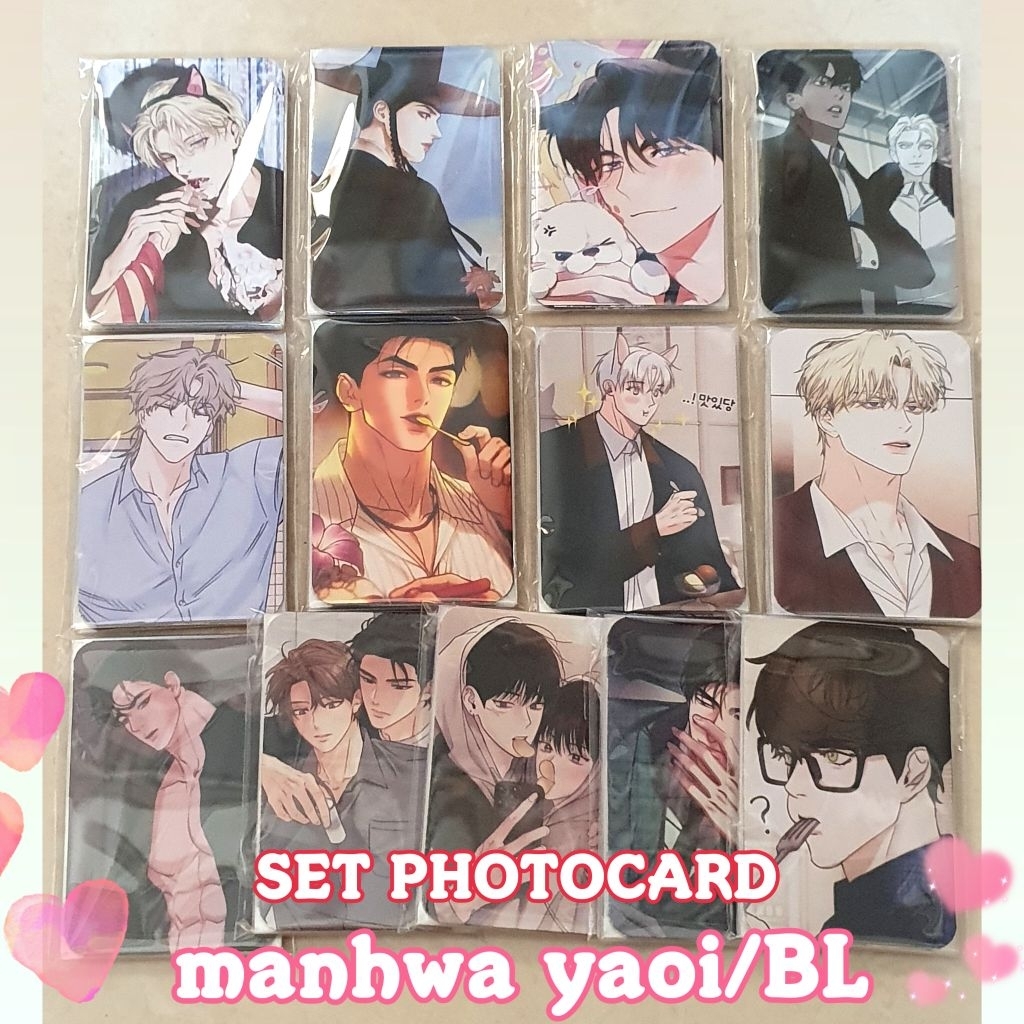 new set photocard manhwa Bl/yaoi (isi 12 lembar)