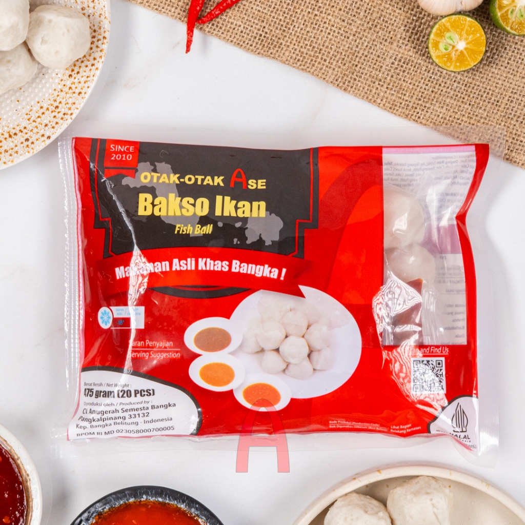 

OTAK OTAK ASE - Bakso Ikan Tenggiri Frozen Isi 20pcs - Vacuum Frozen Food 100% Ikan Tenggiri Makanan Khas Bangka