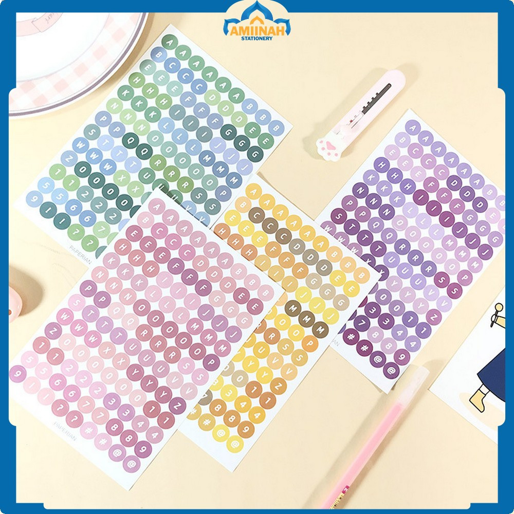 

Sticker Alfabet DIY Scrapbook Planner Diary / Stiker Huruf Angka Deco Aesthetic Dekorasi Buku Jurnal / Stiker Alphabet Huruf Angka Amiinah Stationery C1121