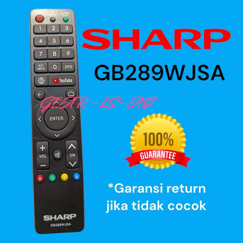 REMOTE TV SHARP GB289WJSA  SHARP SMART TV ANDROID GB 289WJSA 2T-C40AE1I  4T-C40AH1X  2T-C45AE1X  4T-