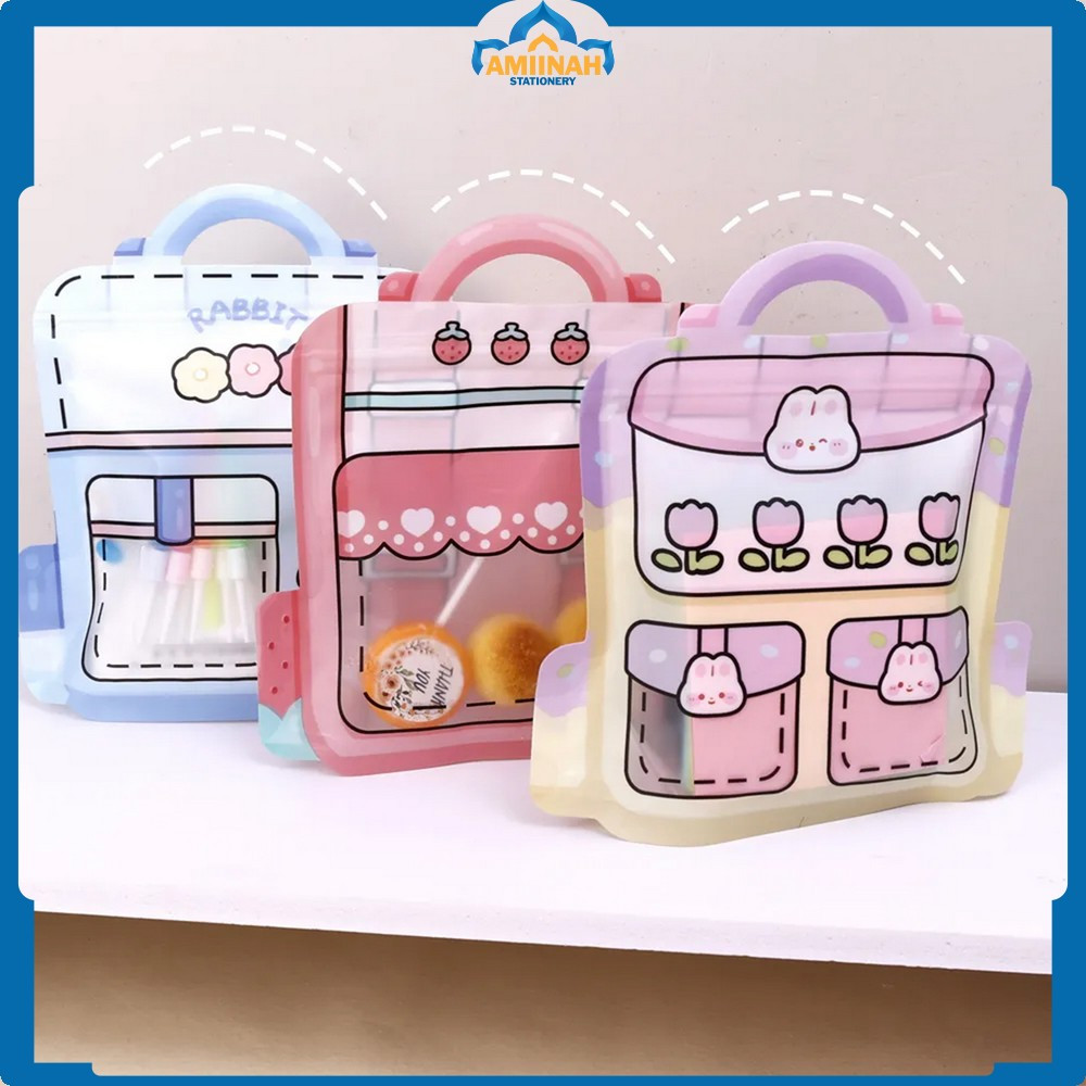 

Plastik Ziplock Tas Sekolah Bingkisan Ultah / Kantong Klip Souvenir / Goodie Bag Kecil Zip Lock / Hampers Plastik Snack Biskuit Amiinah Stationery C1095