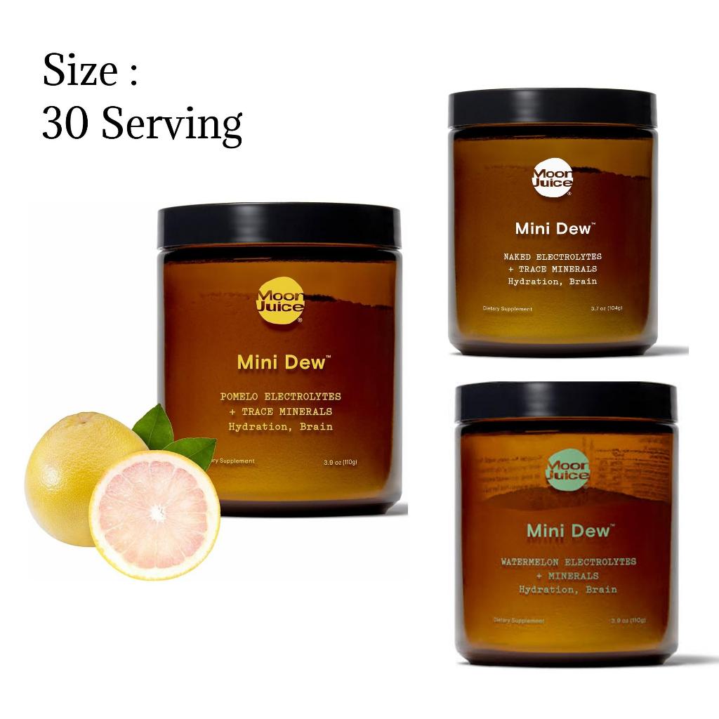 

Moon Juice Mini Dew Electrolytes & Minerals – Suplemen Elektrolit untuk Hidrasi & Energi, Vitamin Mineral untuk Fungsi Otak & Fokus, Stick Minuman Sehat Harian – Jar – 100% Original
