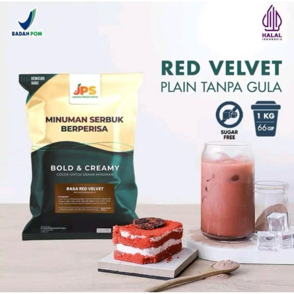 

Power Drink JPS Bubuk Minuman Rasa Red Velvet Plain 1 Kg
