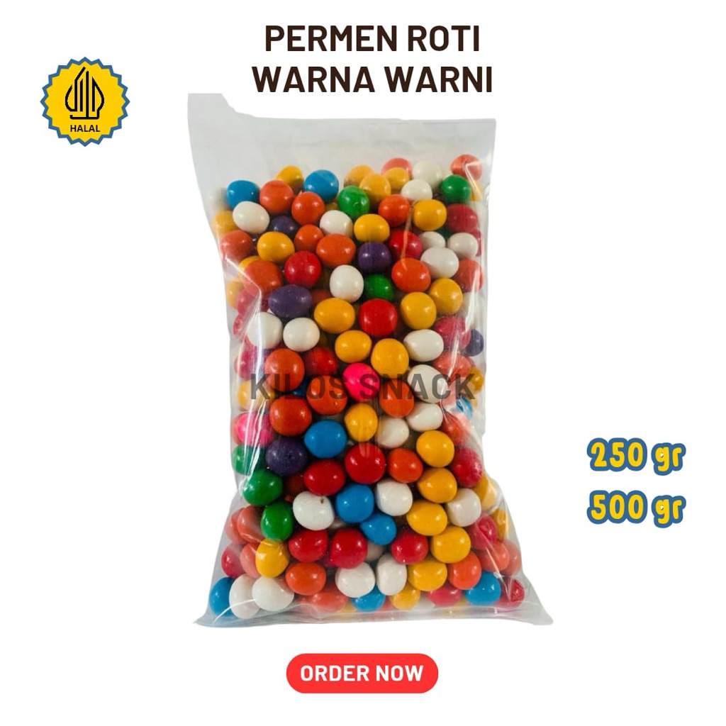 

bola roti warna warni rasa manis