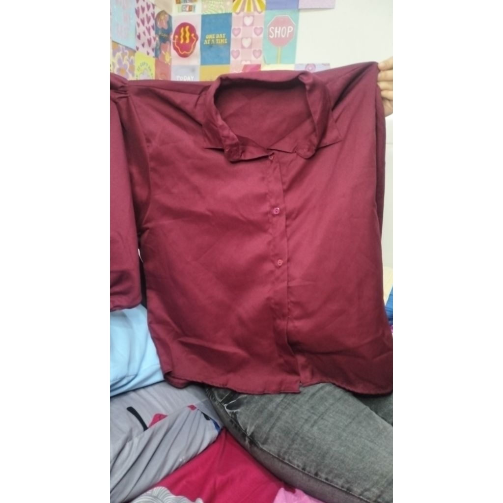 KEMEJA MERAH MAROON