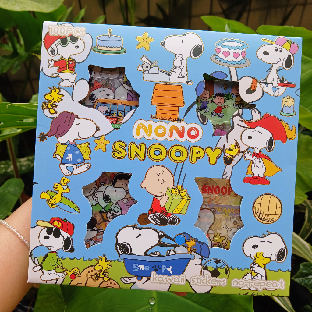 

SNOOPY stiker anak 100pcs box | sticker lucu kartun gemas hadiah kreatif edukasi - latteus
