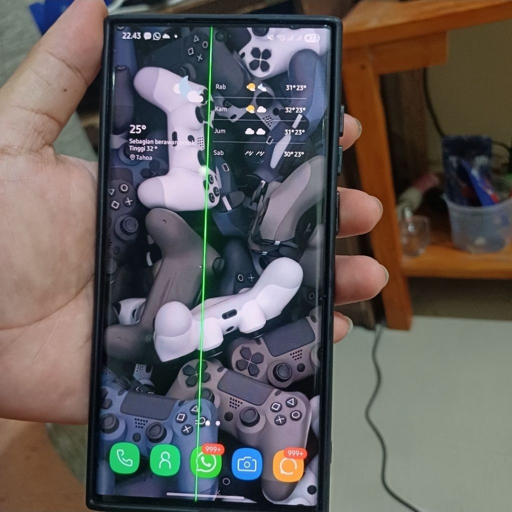 LCD Copoton Samsung S22 Ultra Copotan Ori Minus