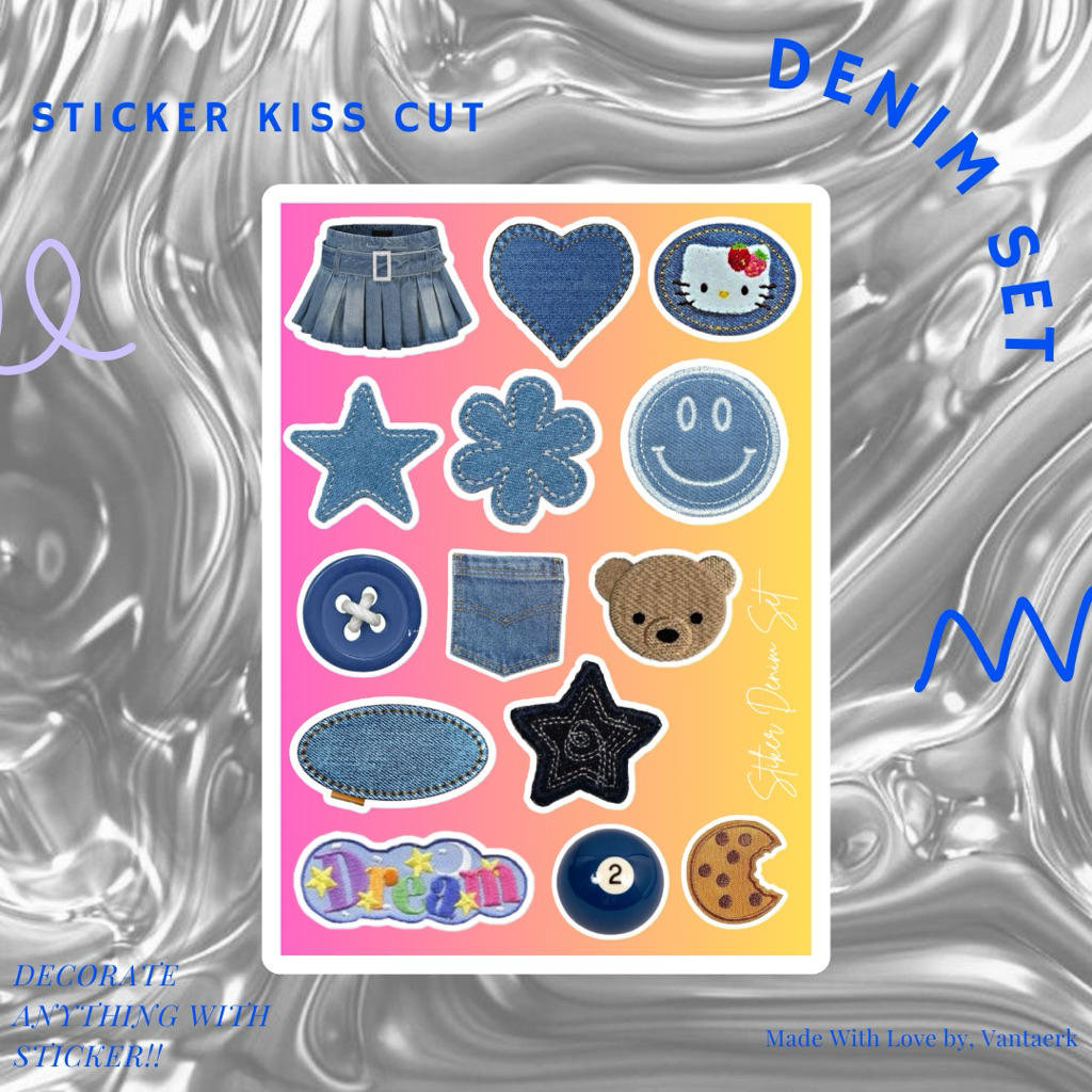 

Stiker Denim Aesthetic Biru Blue Deco Jurnaling Scrapbook