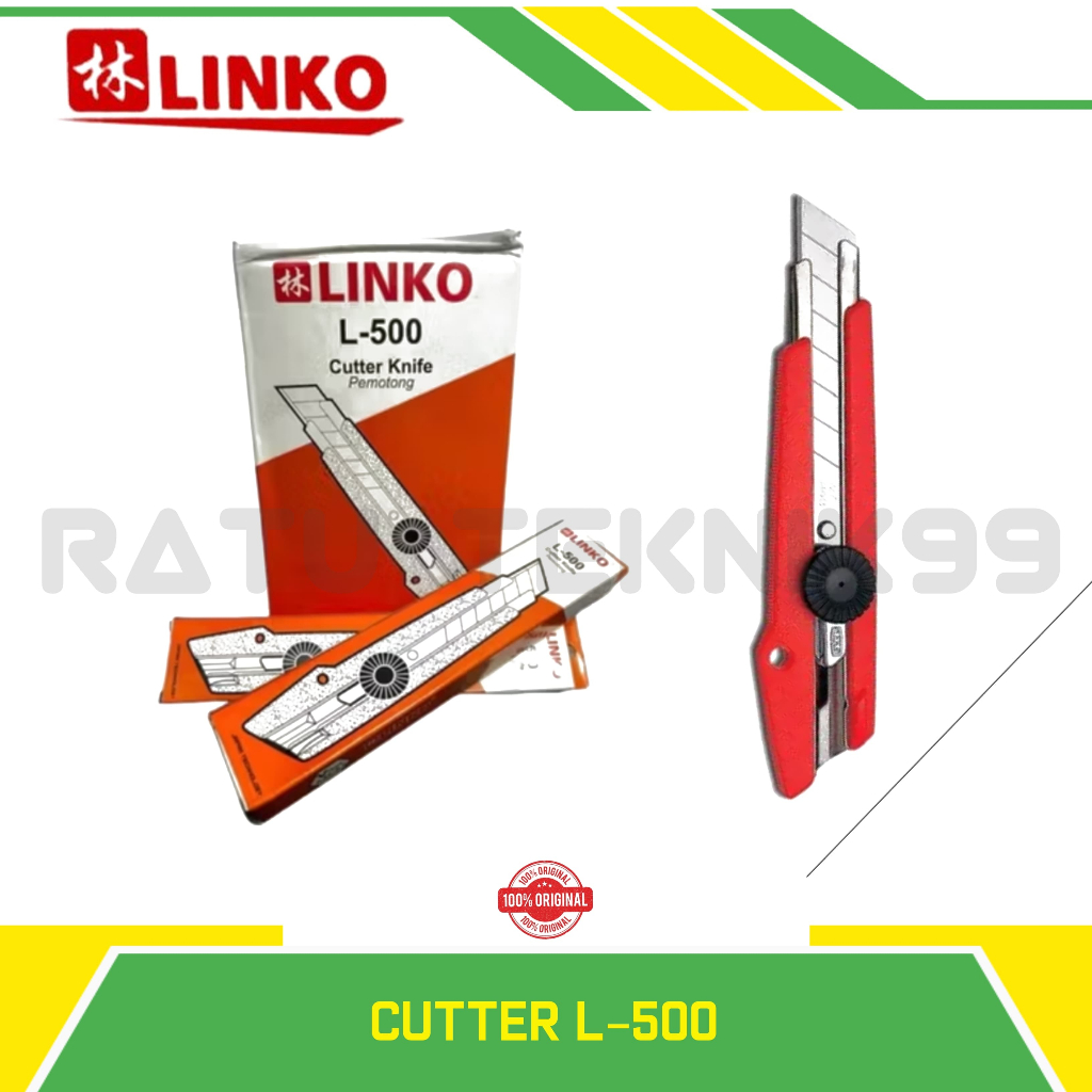 

Cutter Besar L-500 LINKO / CUTTER JUMBO Pemotong Kertas Kardus Serbaguna / Cutter Blade L-500 Murah