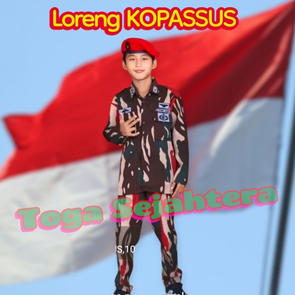 BAJU PROFESI ANAK KOPASSUS / LORENG KOPASSUS ANAK