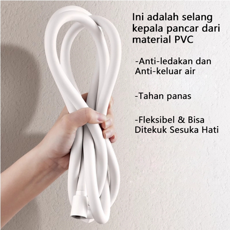 selang jet shower bidet cebok closet / fleksibel kloset shower mandi PVC Putih original