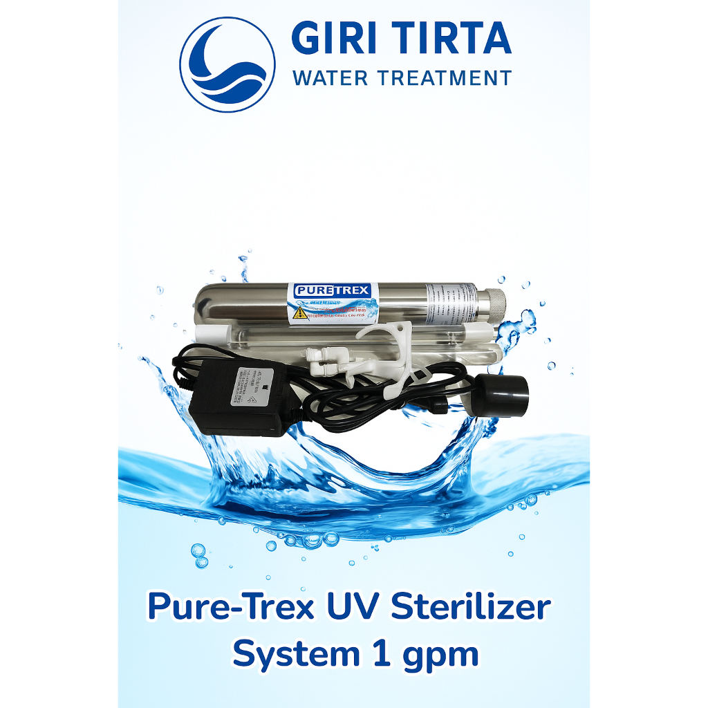 PUREtrex UV Sterilizer Reverse Osmosis 100Gpd 1 GPM UV 1GPM SET 6 watt