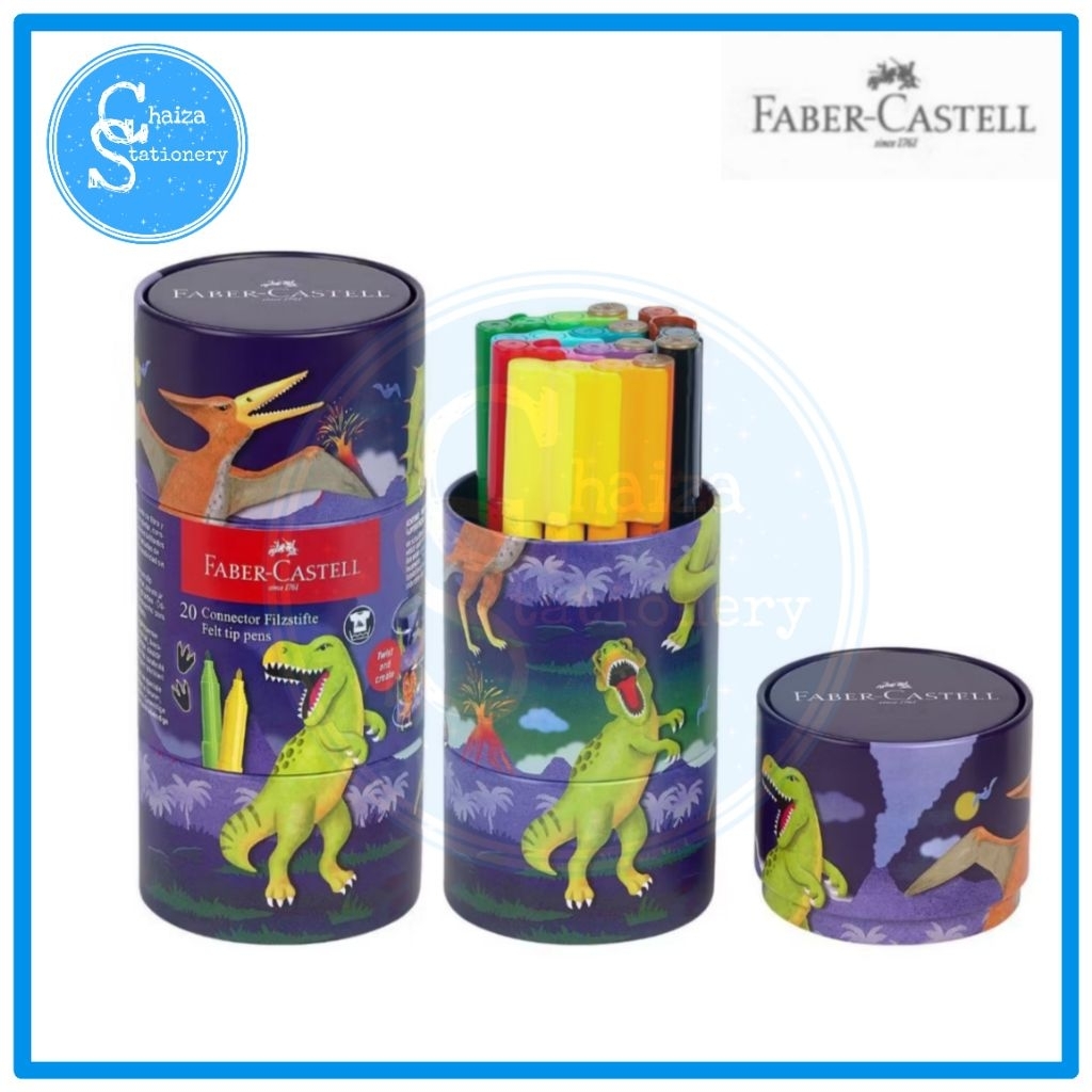 

Faber-Castell Connector pen Spidol Warna Dino set 20