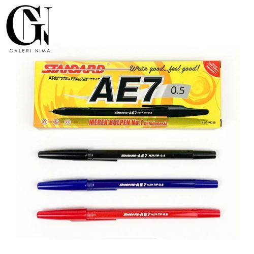 

Pulpen Ball Point Standard AE7 0.5mm 1 Lusin