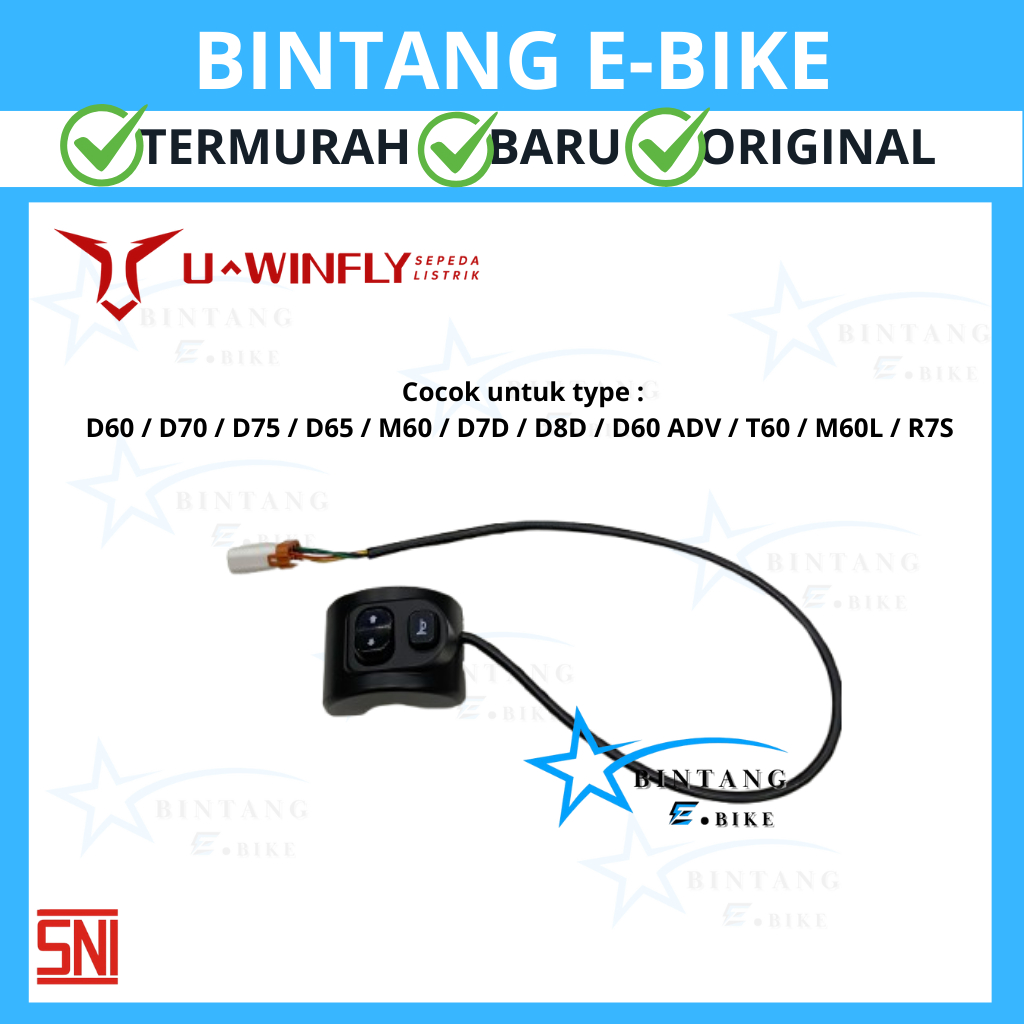 Uwinfly Switch Holder Tombol Lampu Klakson Sein / Sen Sepeda Listrik D60 / D65 / ADV / D70 / D75 / A