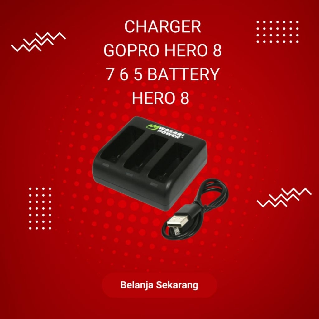 Charger GoPro Hero 8 7 6 5 Battery Hero 8