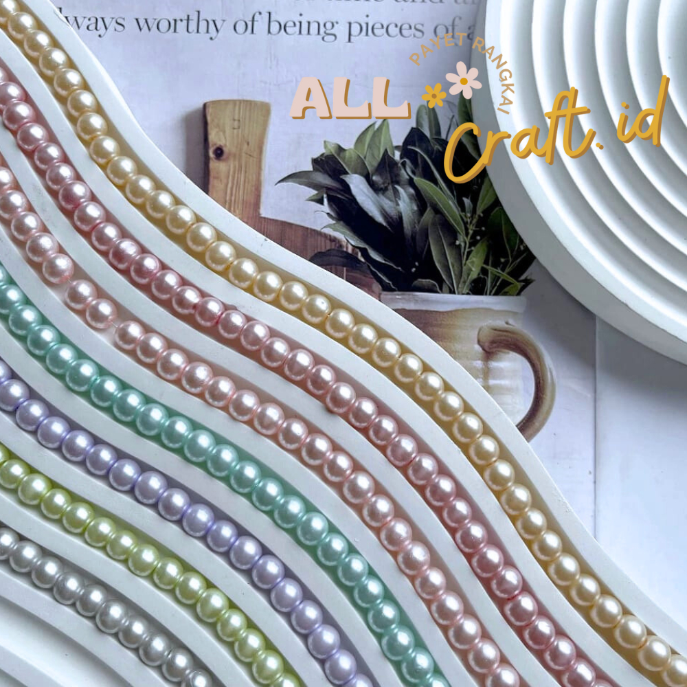 Mutiara Sintetis 4mm dan 6mm / Mutiara Sintetis 4mm / Mutiara Sintetis 6mm / Payet Mutiara Sintetis 