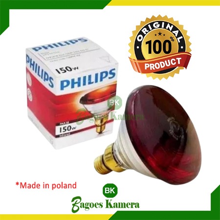 [BK] ORI PHILIPS Lampu Terapi Infrared Kesehatan 150 Watt / Lampu Philips Terapi Fisioterapi Physiot